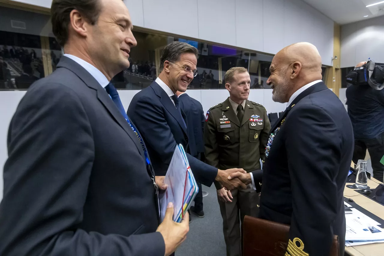 NATO Secretary General Mark Rutte and Chair of the Military Committee Admiral Giuseppe Cavo Dragone