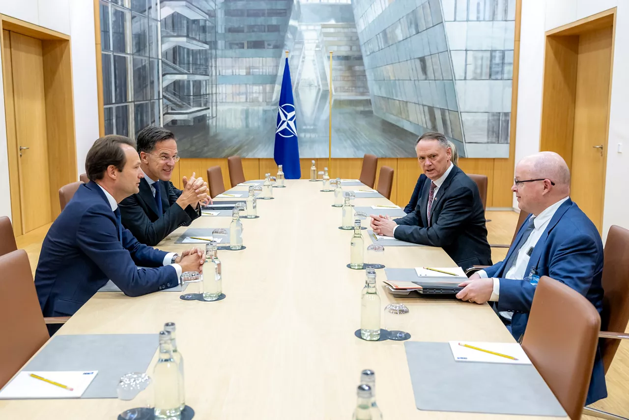 NATO Secretary General Mark Rutte and David McGuinty (Minister of Defence, Canada)