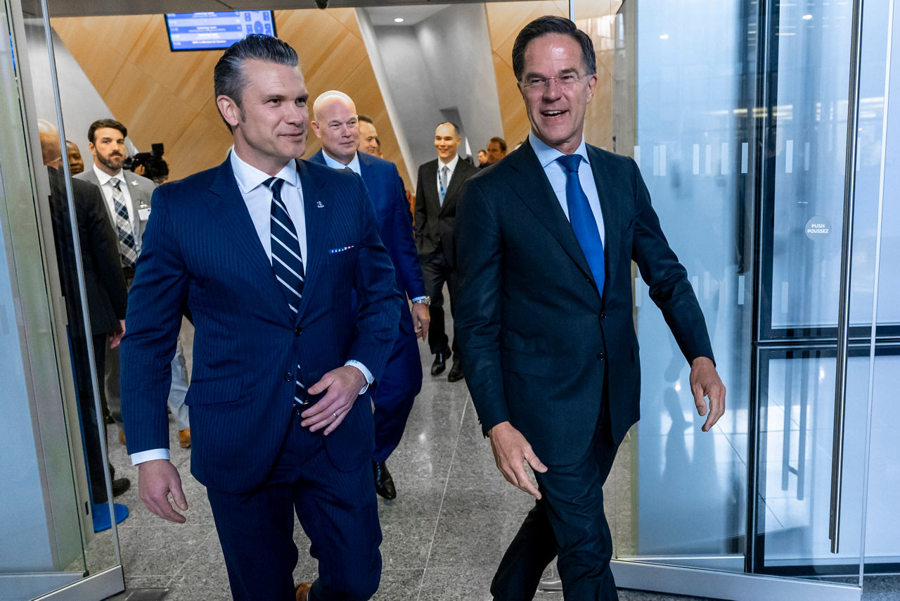NATO Secretary General Mark Rutte and Pete Hegseth (US Secretary of Defense)