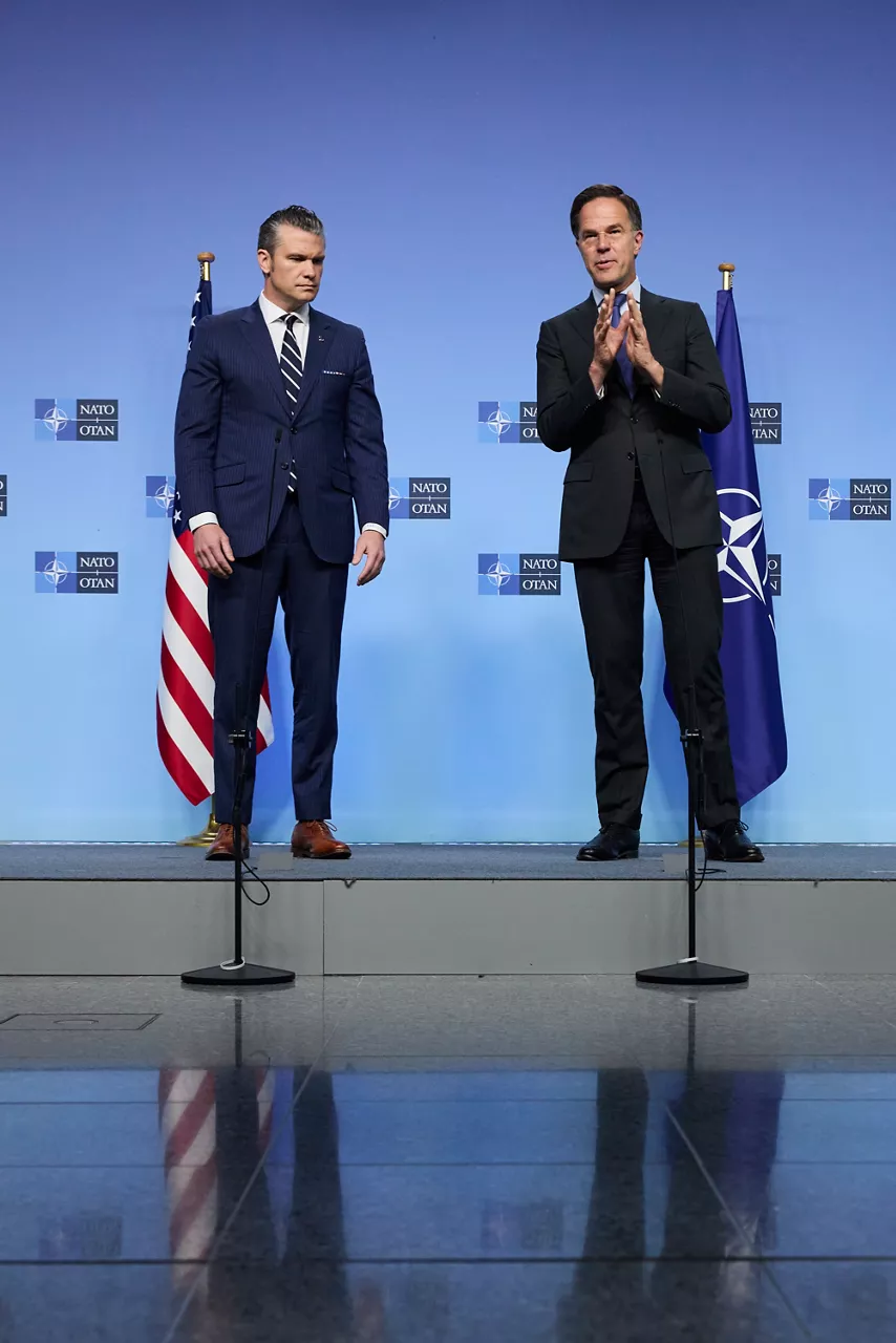 NATO Secretary General Mark Rutte and Pete Hegseth (US Secretary of Defense)