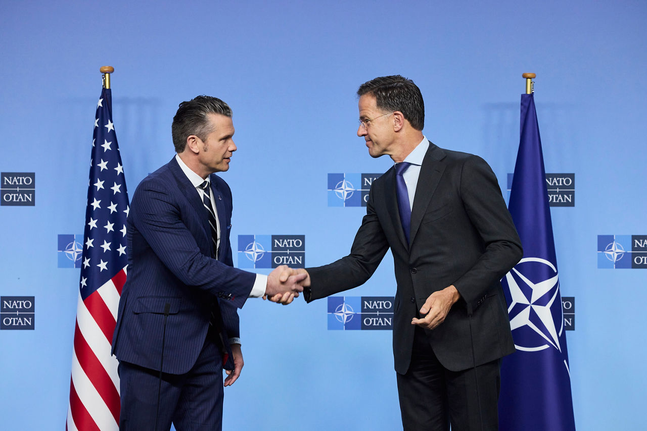 NATO Secretary General Mark Rutte and Pete Hegseth (US Secretary of Defense)