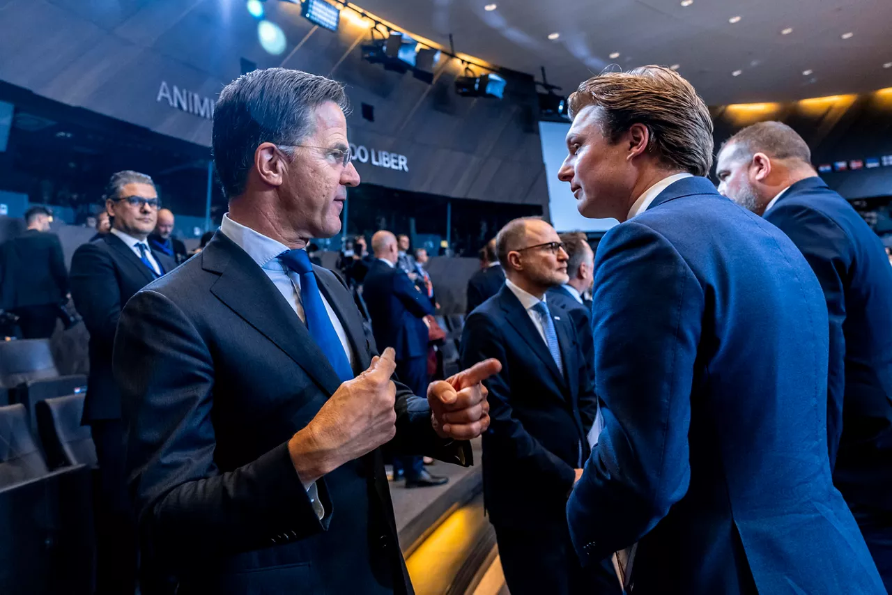 NATO Secretary General Mark Rutte with Ruben Brekelmans (Minister of Defence, Netherlands)