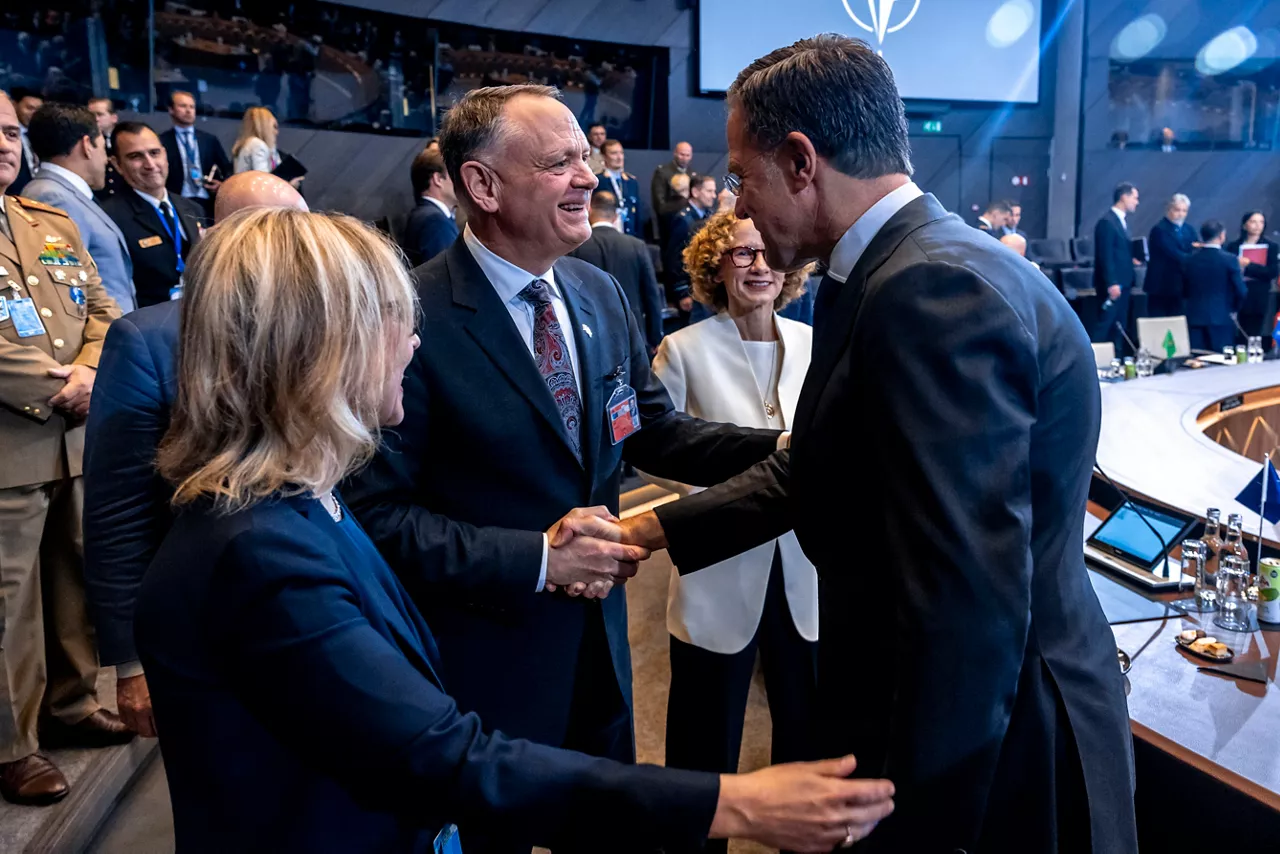 NATO Secretary General Mark Rutte with David McGuinty (Minister of Defence, Canada)