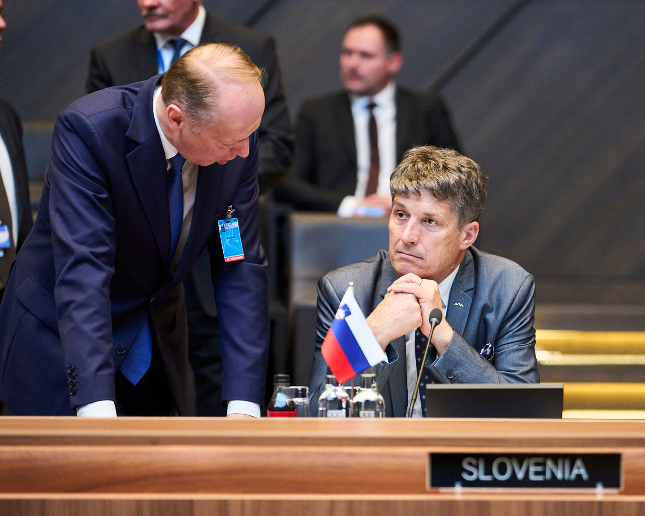 Andrej Benedejčič (Permanent Representative, Slovenia) and Borut Sajovic (Minister of Defence, Slovenia)