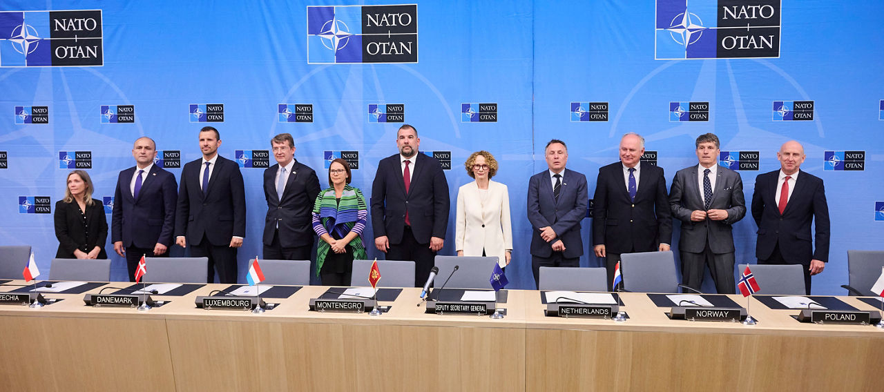 Signing ceremony of Multinational High-Visibility Initiatives - Meeting of NATO Ministers of Defence, Brussels 