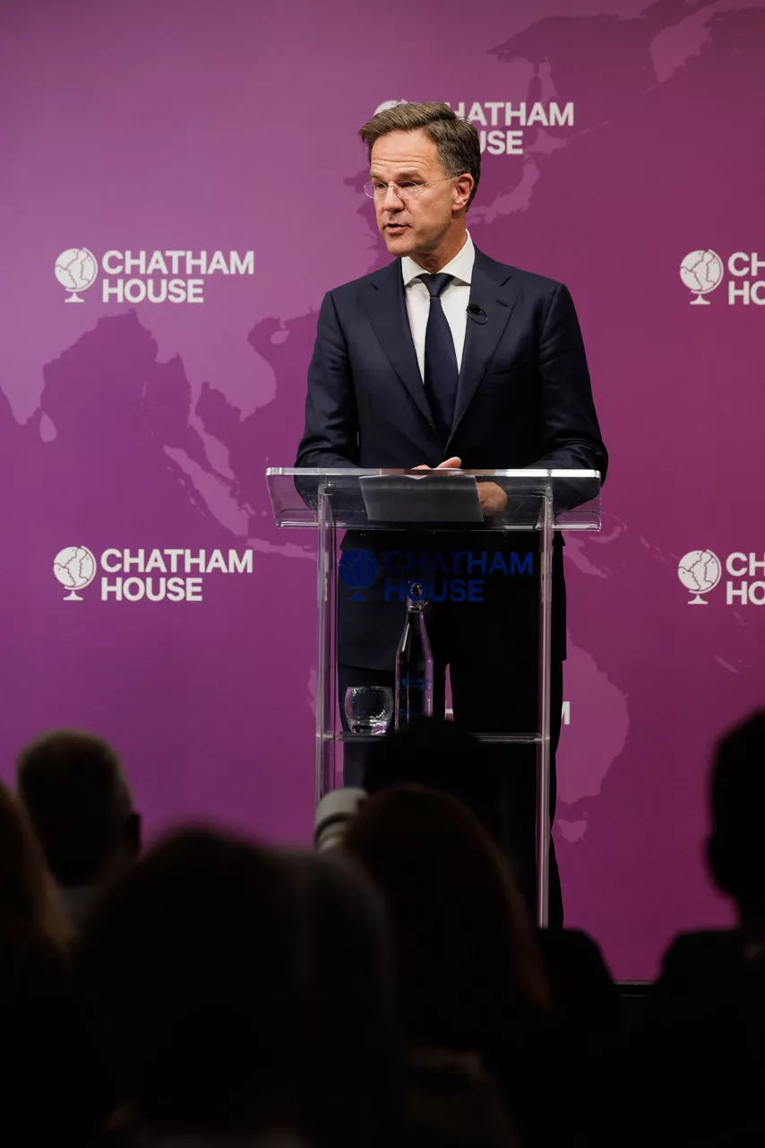 NATO Secretary General Mark Rutte during his pre-summit speech at Chatham House