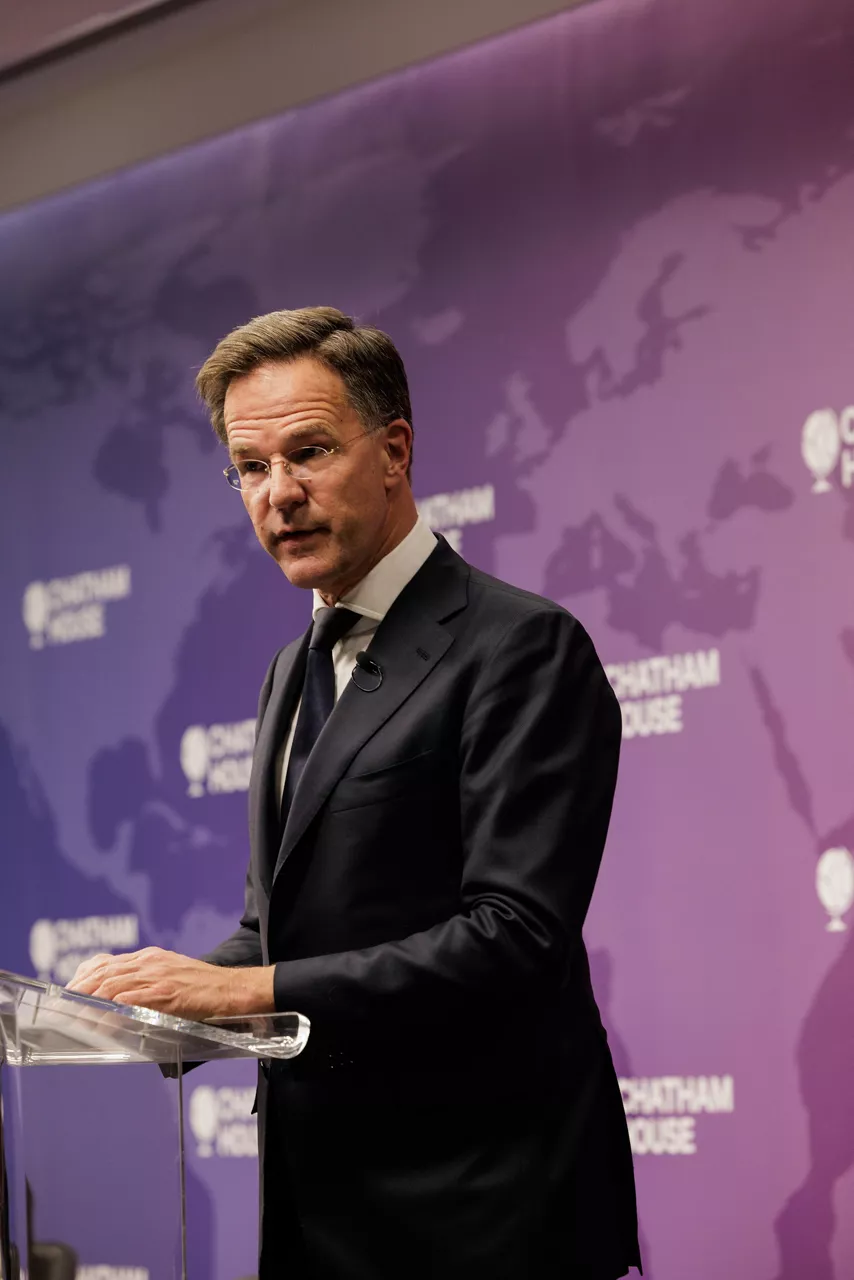 NATO Secretary General Mark Rutte during his pre-summit speech at Chatham House