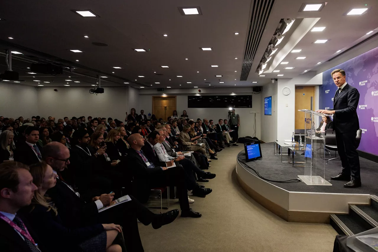 NATO Secretary General Mark Rutte during his pre-summit speech at Chatham House