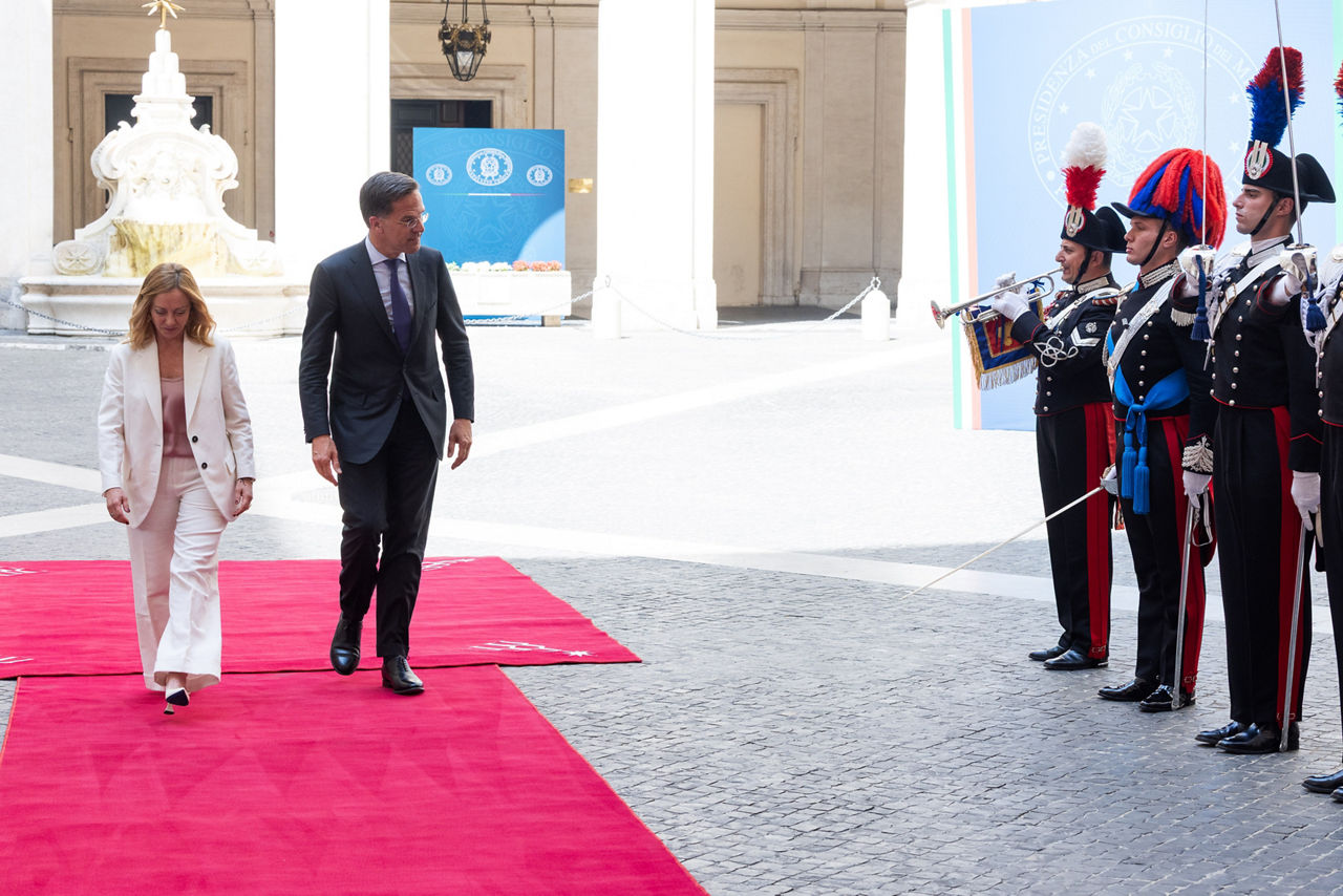 NATO Secretary General Mark Rutte meets with Giorgia Meloni, Prime Minister of Italy