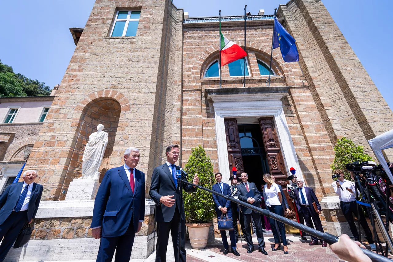 Doorstep statement by NATO Secretary General Mark Rutte with Antonio Tajani, Minister of Foreign Affairs of Italy ahead of the Weimar Plus meeting in Foreign Ministers’ format