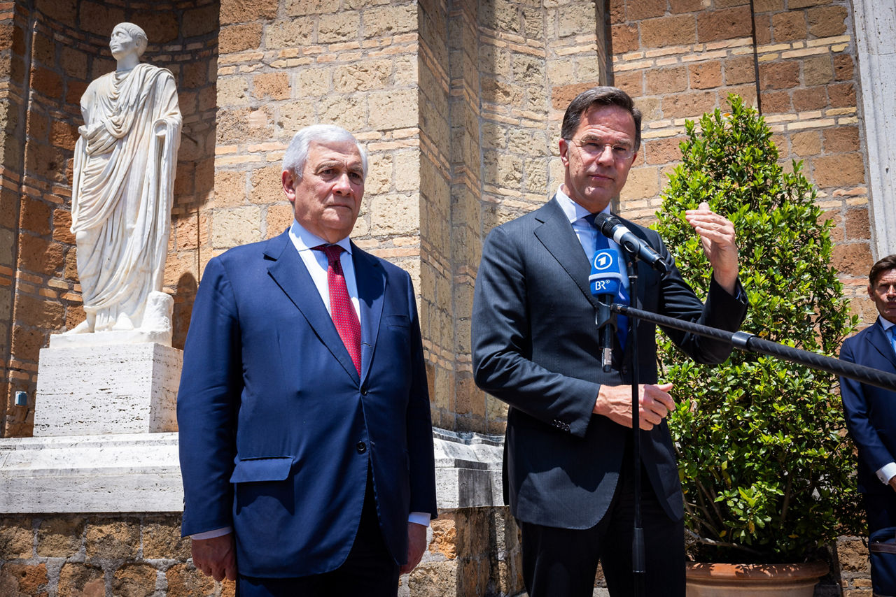 Doorstep statement by NATO Secretary General Mark Rutte with Antonio Tajani, Minister of Foreign Affairs of Italy ahead of the Weimar Plus meeting in Foreign Ministers’ format