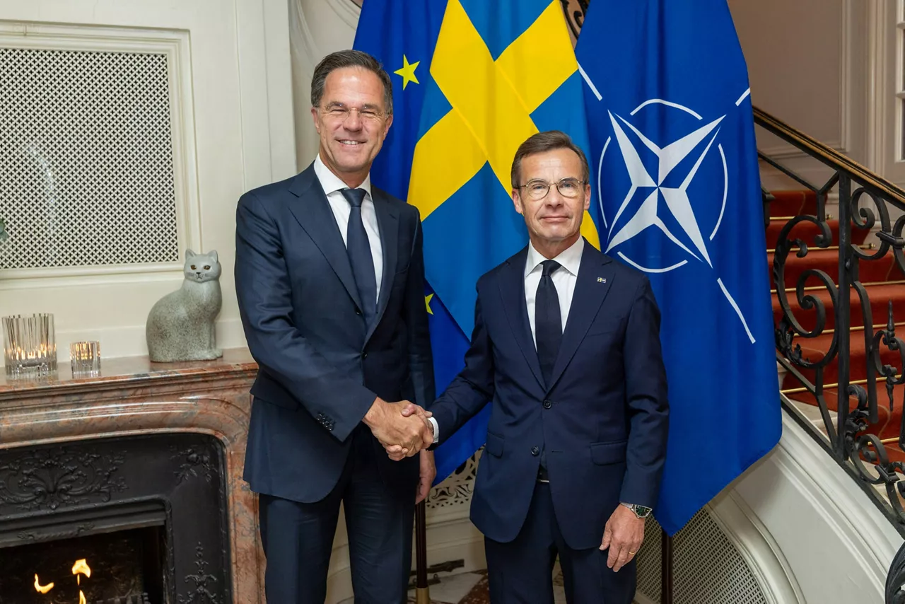 NATO Secretary General Mark Rutte meets with Ulf Kristersson, Prime Minister of Sweden