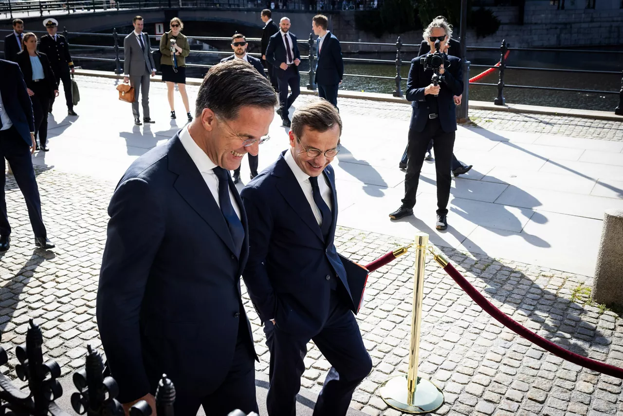 NATO Secretary General Mark Rutte and Ulf Kristersson, Prime Minister of Sweden
