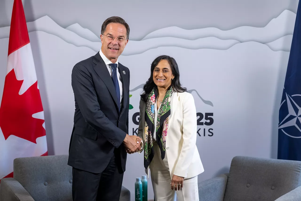 NATO Secretary General Mark Rutte meets with  Anita Anand, Minister for Foreign Affairs of Canada