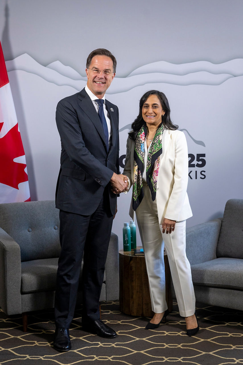 NATO Secretary General Mark Rutte meets with  Anita Anand, Minister for Foreign Affairs of Canada