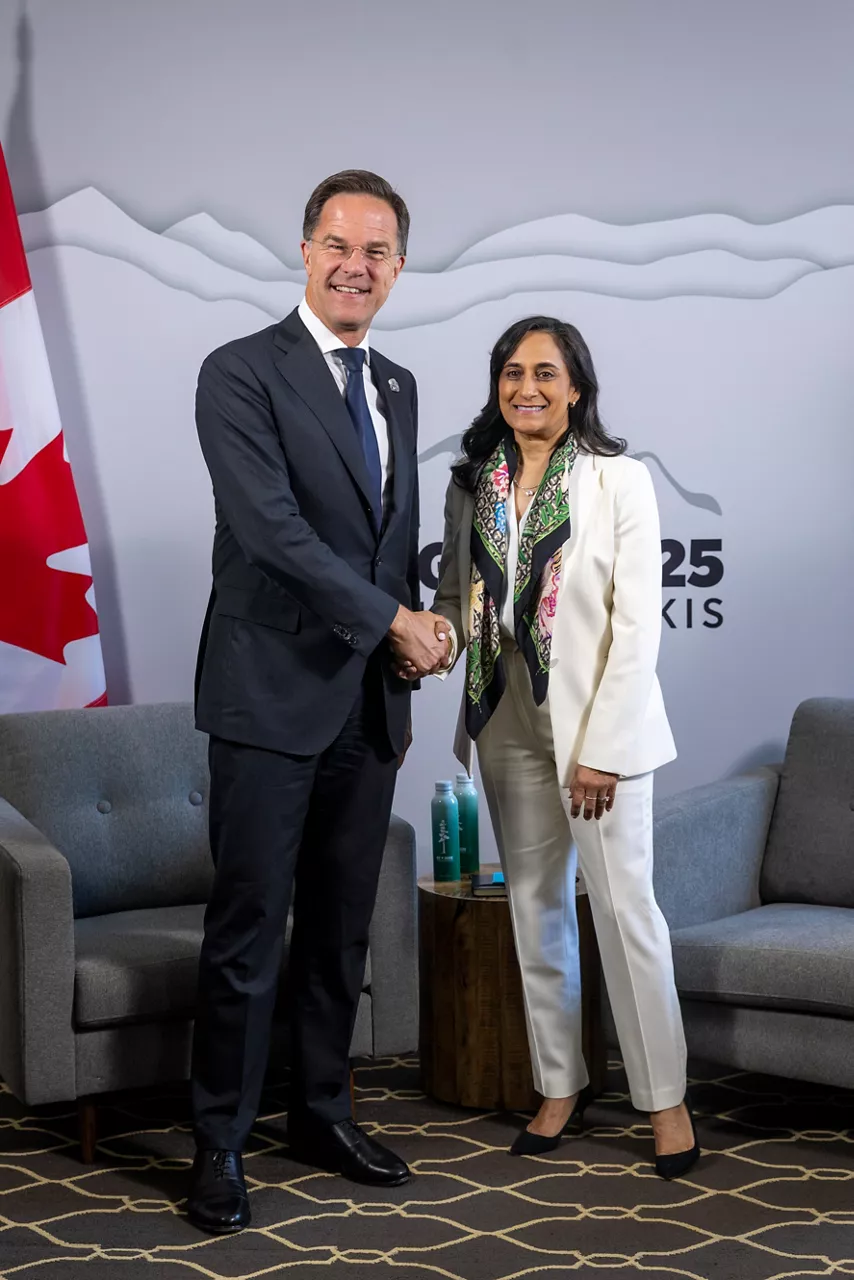 NATO Secretary General Mark Rutte meets with  Anita Anand, Minister for Foreign Affairs of Canada