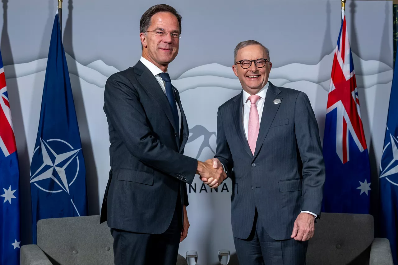 NATO Secretary General Mark Rutte meets with Anthony Albanese, Prime Minister of Australia