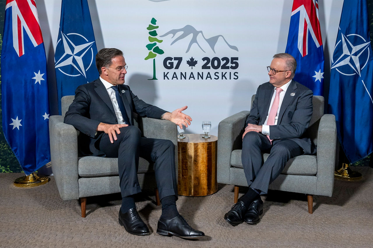 NATO Secretary General Mark Rutte meets with Anthony Albanese, Prime Minister of Australia