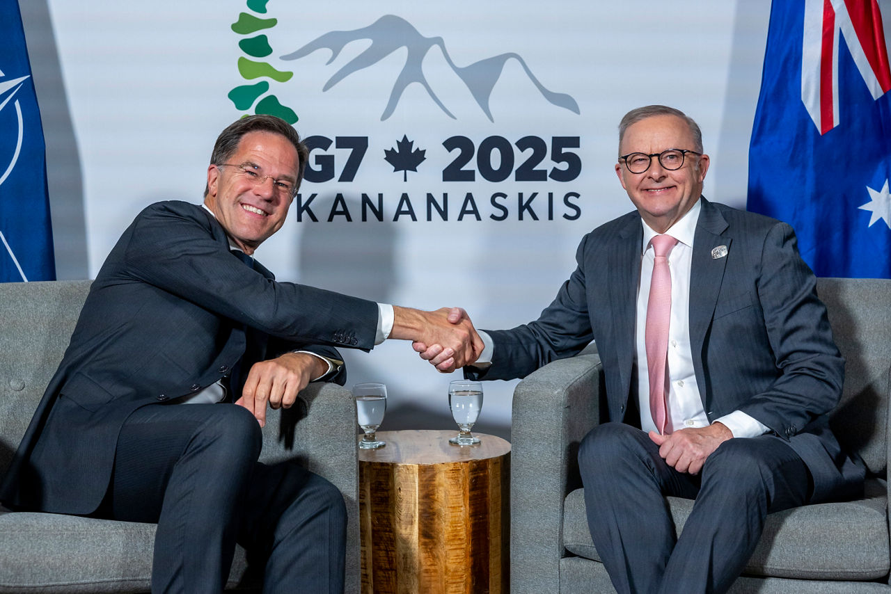 NATO Secretary General Mark Rutte meets with Anthony Albanese, Prime Minister of Australia