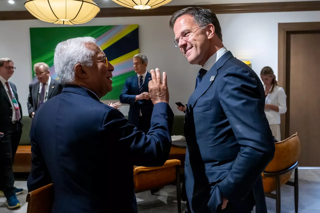 NATO Secretary General Mark Rutte with António Costa (President of the European Council)