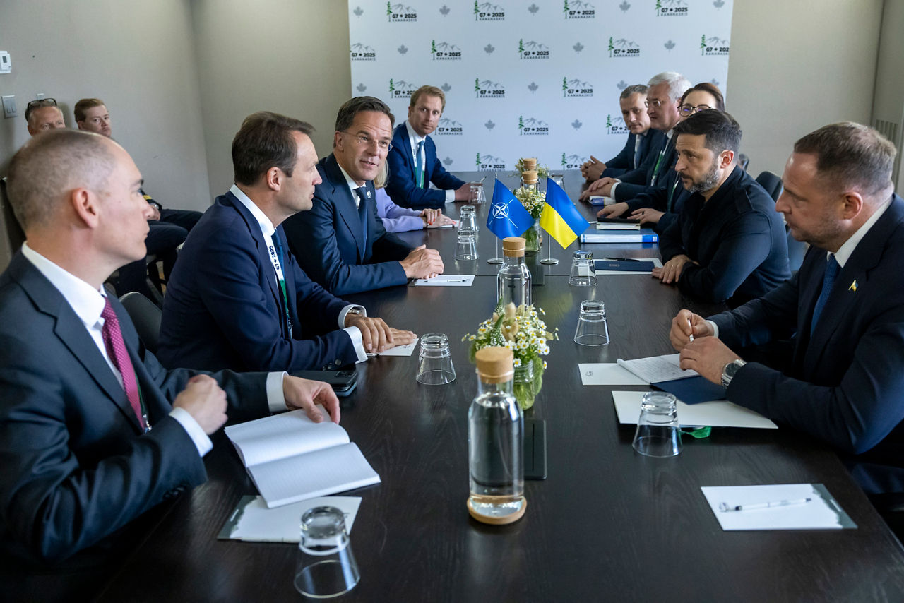 NATO Secretary General Mark Rutte meets with Volodymyr Zelenskyy (President of Ukraine)
