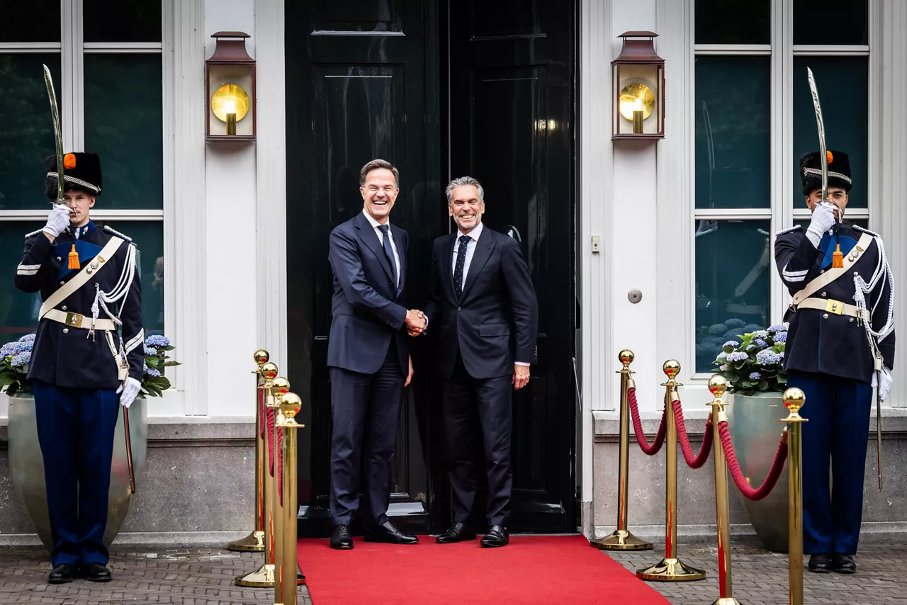NATO Secretary General Mark Rutte and Dick Schoof (Prime Minister, the Netherlands)