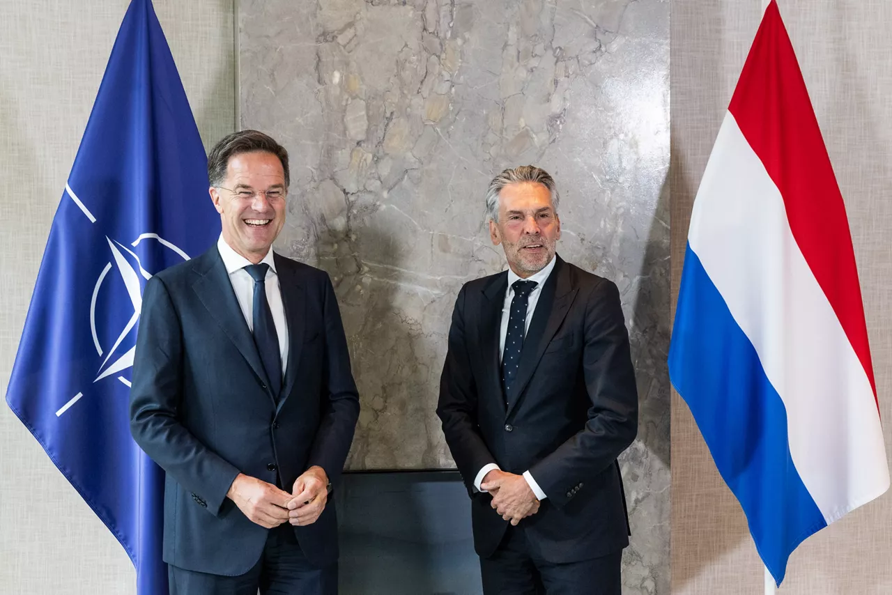 NATO Secretary General Mark Rutte and Dick Schoof (Prime Minister, the Netherlands)