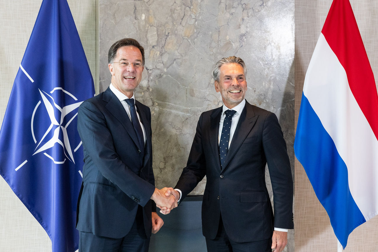 NATO Secretary General Mark Rutte and Dick Schoof (Prime Minister, the Netherlands)