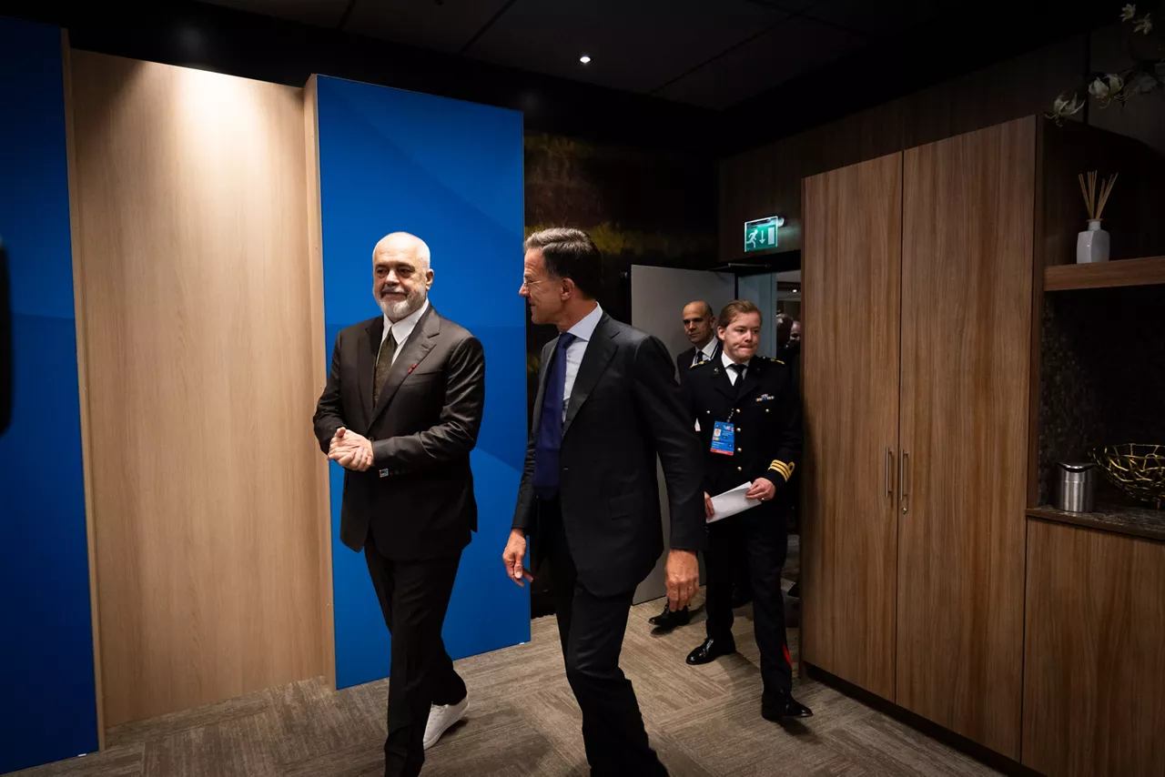 NATO Secretary General Mark Rutte meets with Edi Rama (Prime Minister, Albania)
