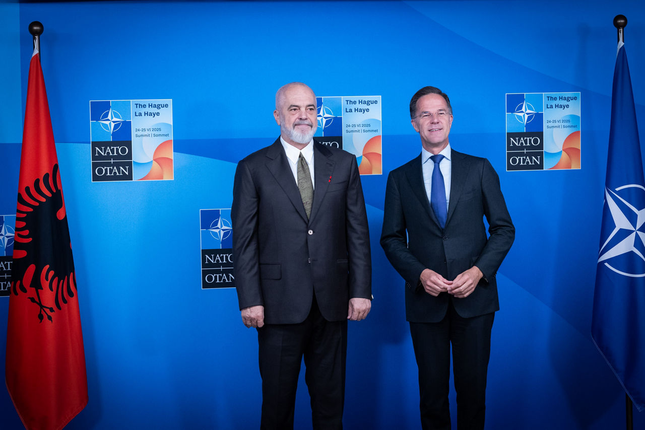 NATO Secretary General Mark Rutte meets with Edi Rama (Prime Minister, Albania)