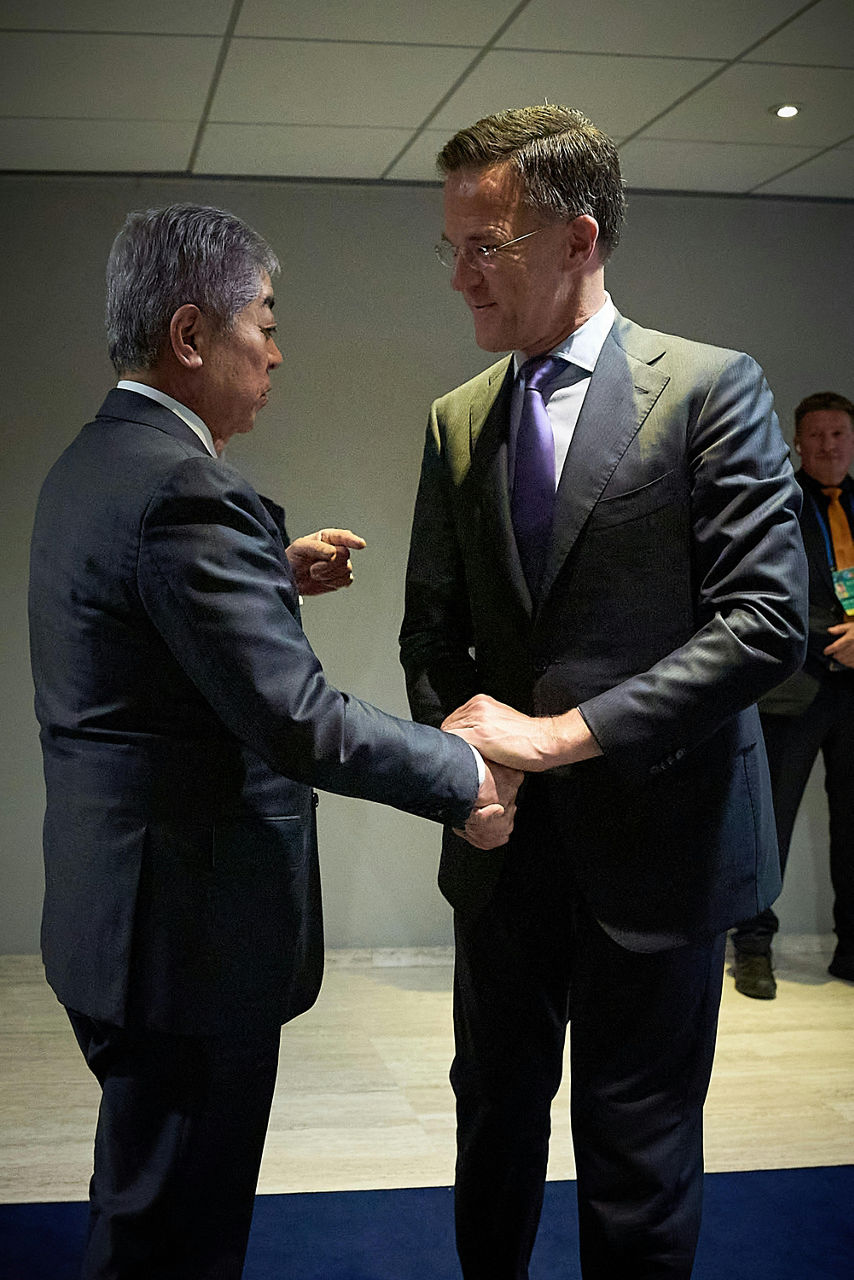NATO Secretary General Mark Rutte meets with Takeshi Iwaya, Foreign Minister of Japan