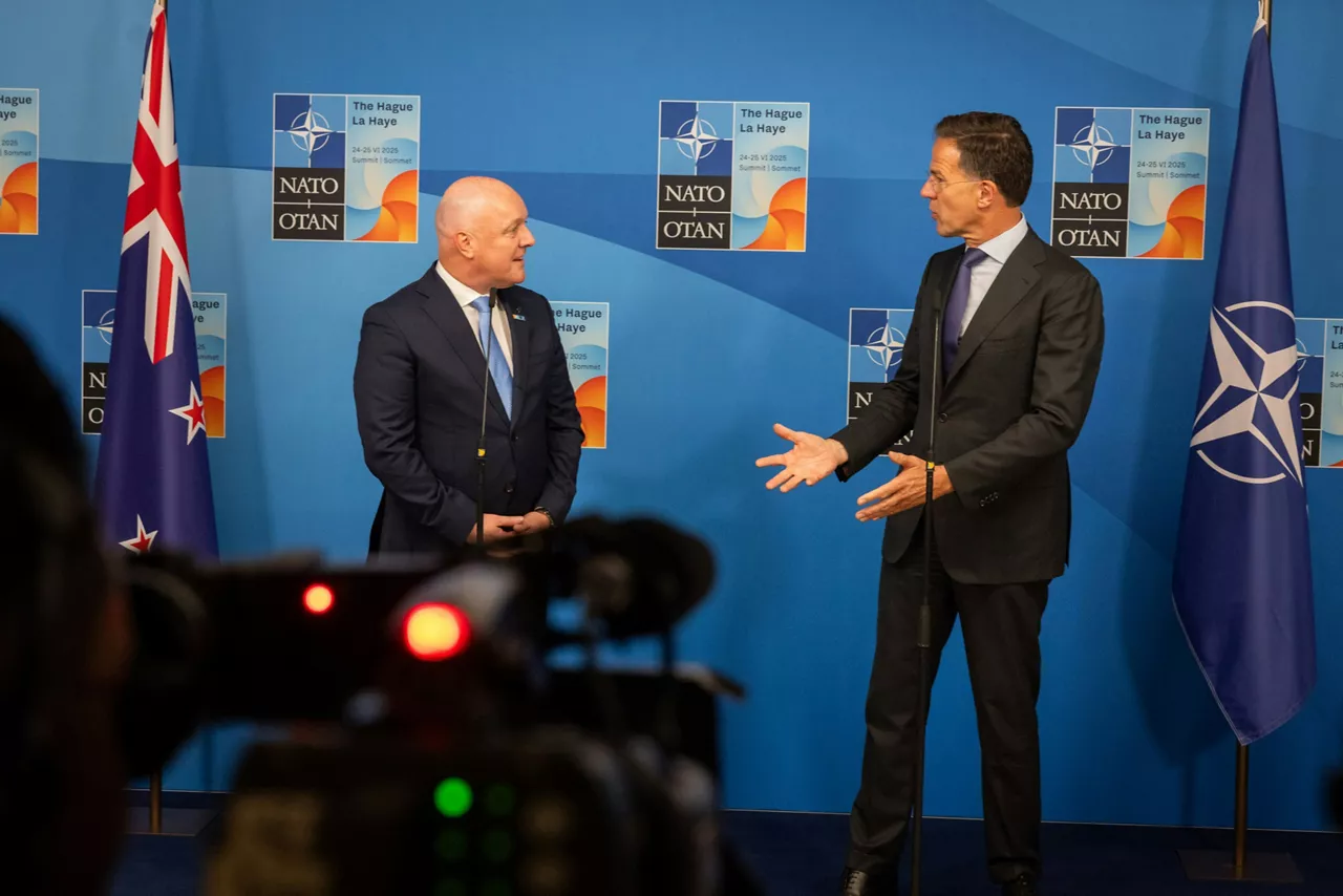 NATO Secretary General Mark Rutte and Christopher Luxon (Prime Minister, New Zealand)