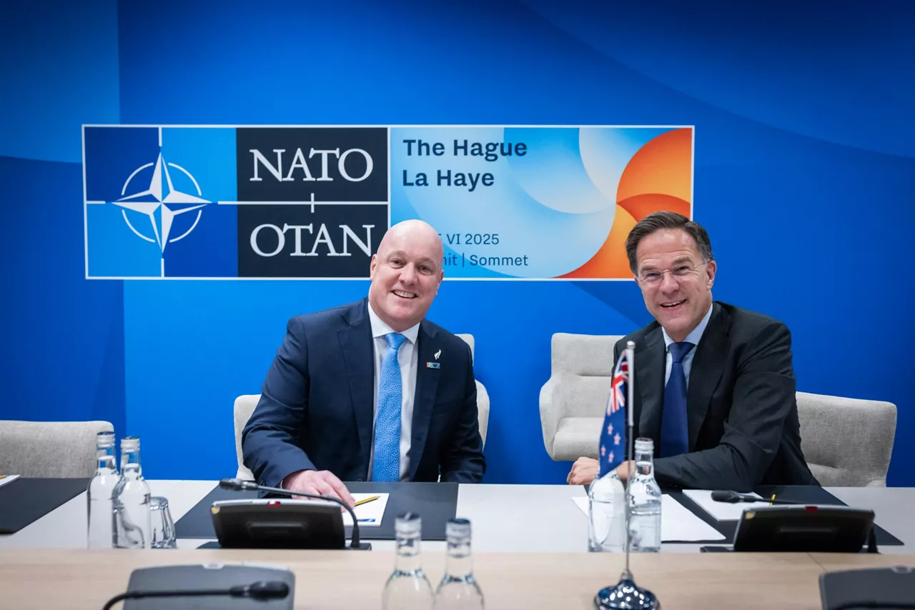 NATO Secretary General Mark Rutte and Christopher Luxon (Prime Minister, New Zealand)