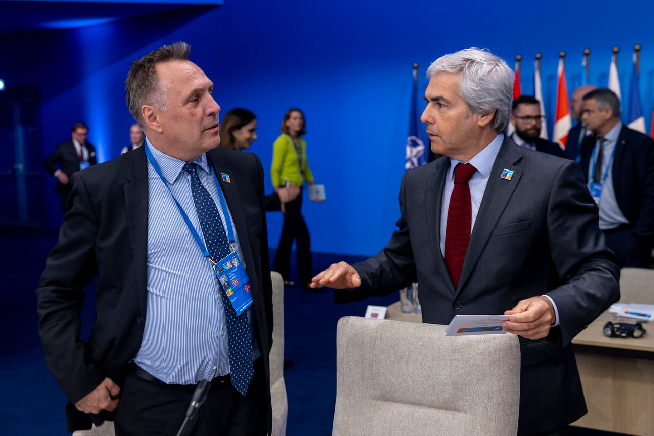 Tore O. Sandvik (Minister of Defence, Norway) and Nuno Melo (Minister of Defence, Portugal)