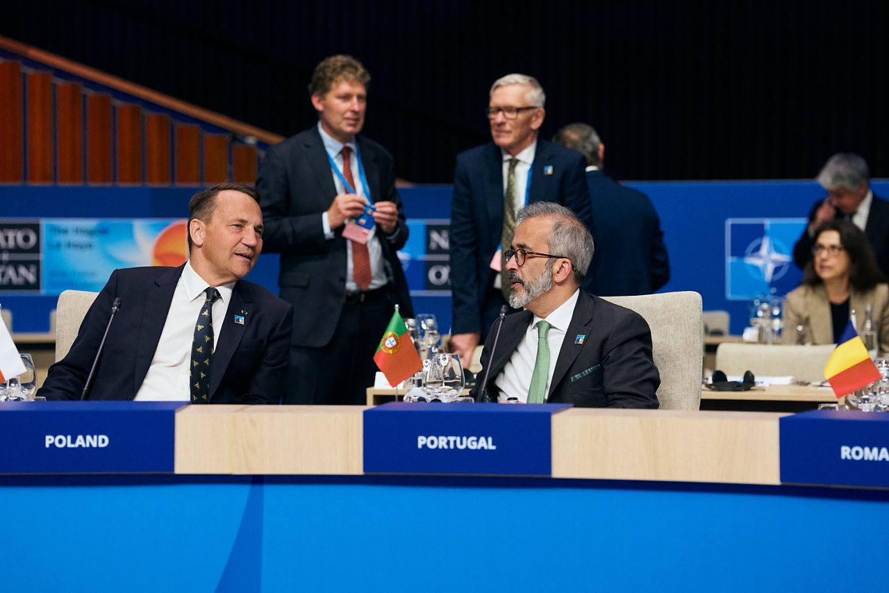 Radosław Sikorski (Minister of Foreign Affairs, Poland) and Paulo Rangel (Minister of Foreign Affairs, Portugal)