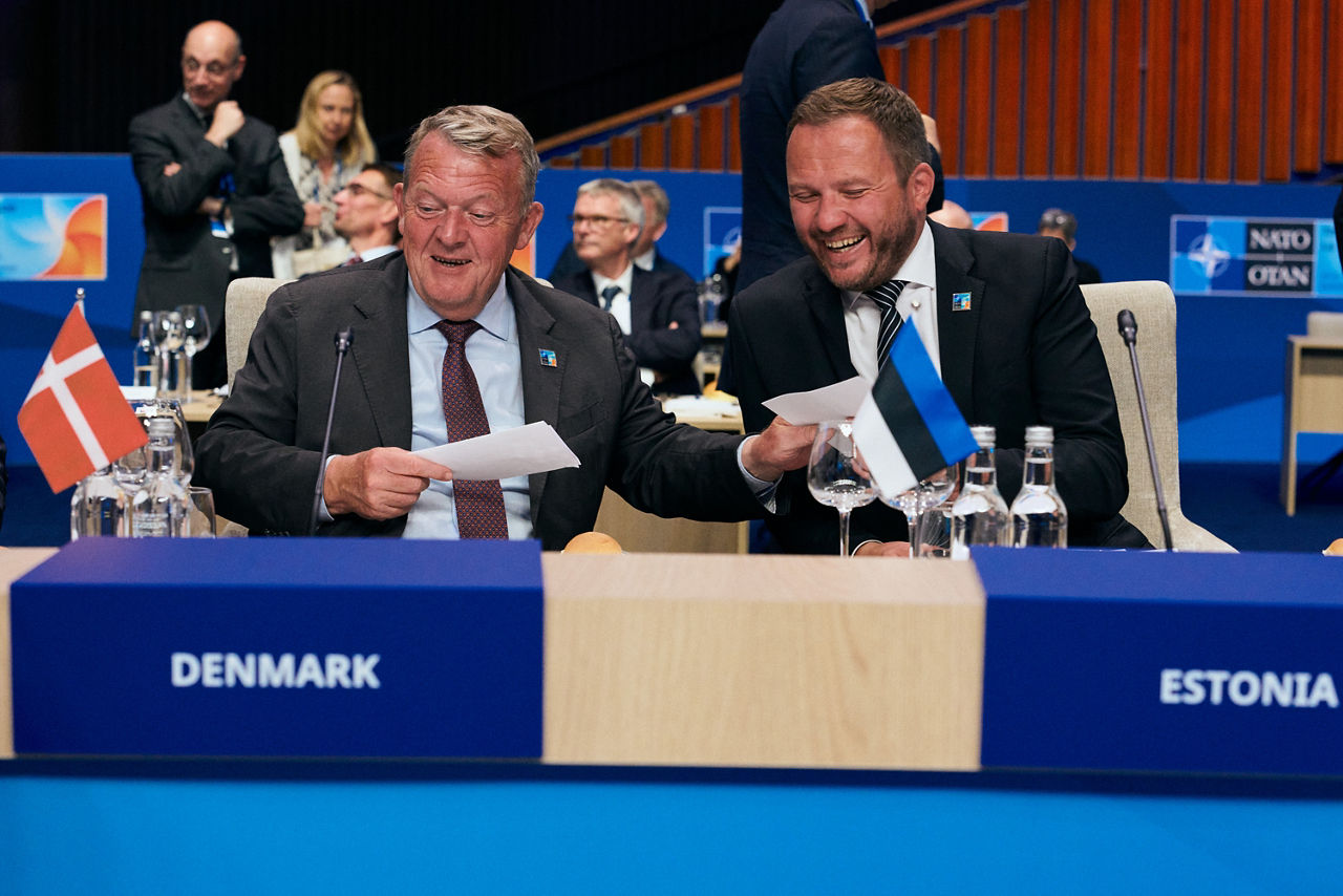 Lars Løkke Rasmussen (Minister of Foreign Affairs, Denmark) and Margus Tsahkna (Minister of Foreign Affairs, Estonia)