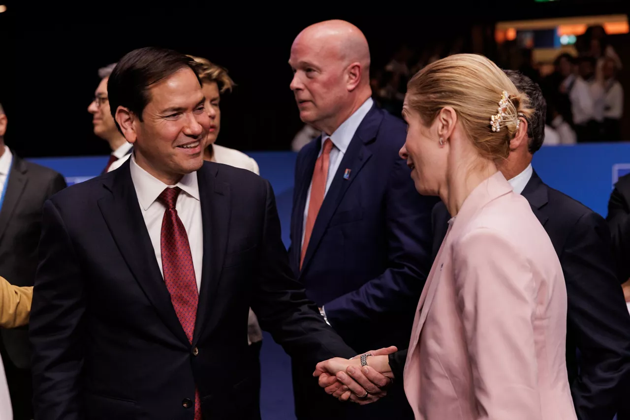 Marco Rubio (US Secretary of State) and Kaja Kallas (EU High Representative)