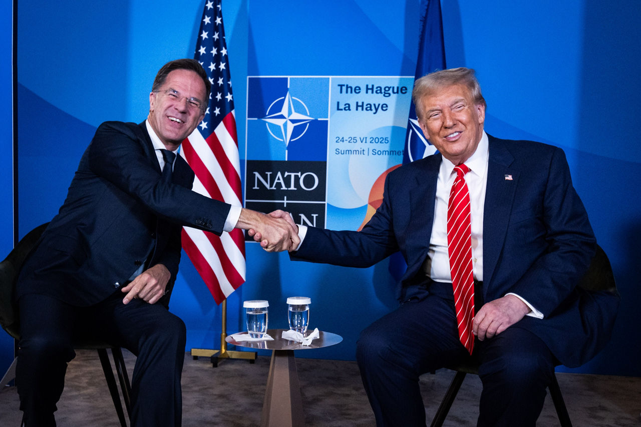 NATO Secretary General Mark Rutte and Donald Trump (President, United States)