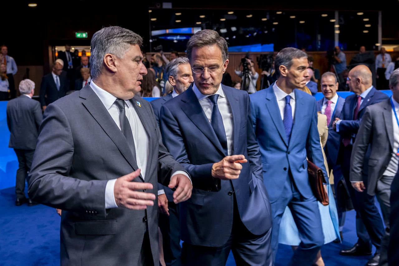 Zoran Milanović (President, Croatia) and NATO Secretary General Mark Rutte