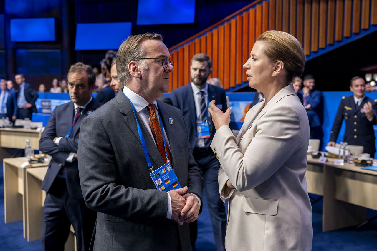 Boris Pistorius (Minister of Defence, Germany) and Mette Frederiksen (Prime Minister, Denmark)