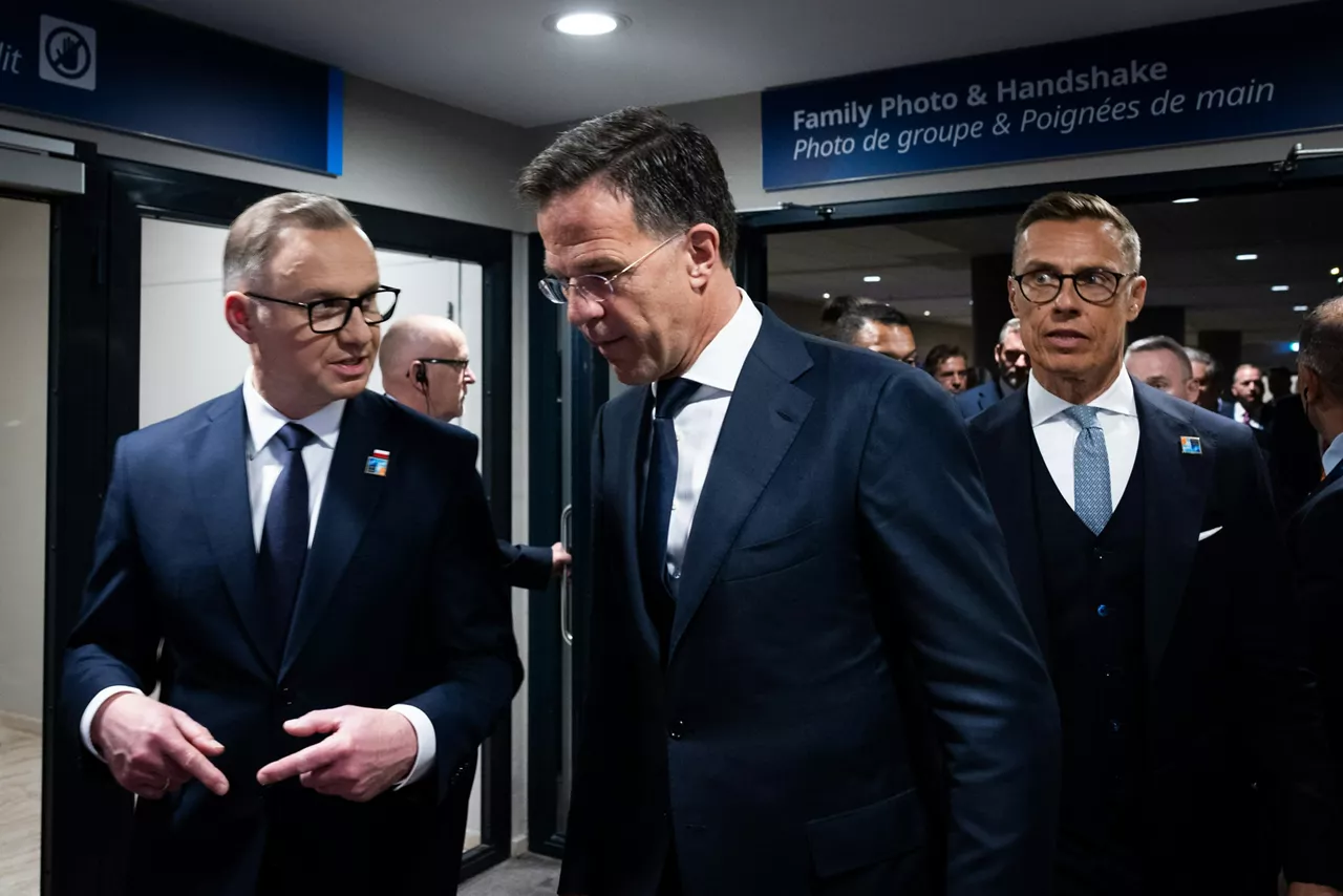 Andrzej Duda (President, Poland) and NATO Secretary General Mark Rutte, Alexander Stubb (President, Finland)