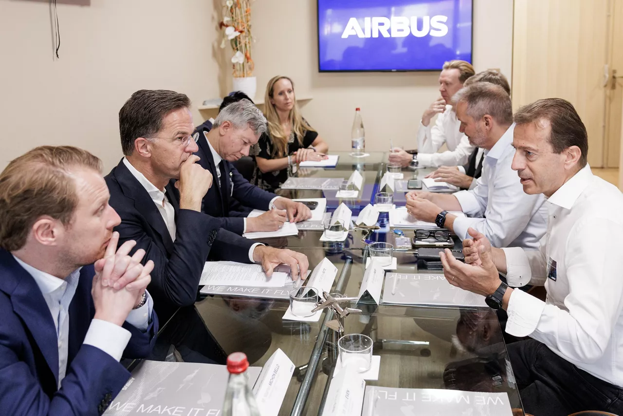 Bilateral meeting between NATO Secretary General Mark Rutte and Airbus CEO Guillaume Faury