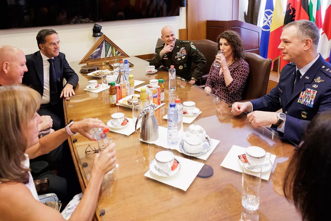 Meeting with NATO Secretary General Mark Rutte, General Alexus G. Grynkewich and General Christopher G. Cavoli