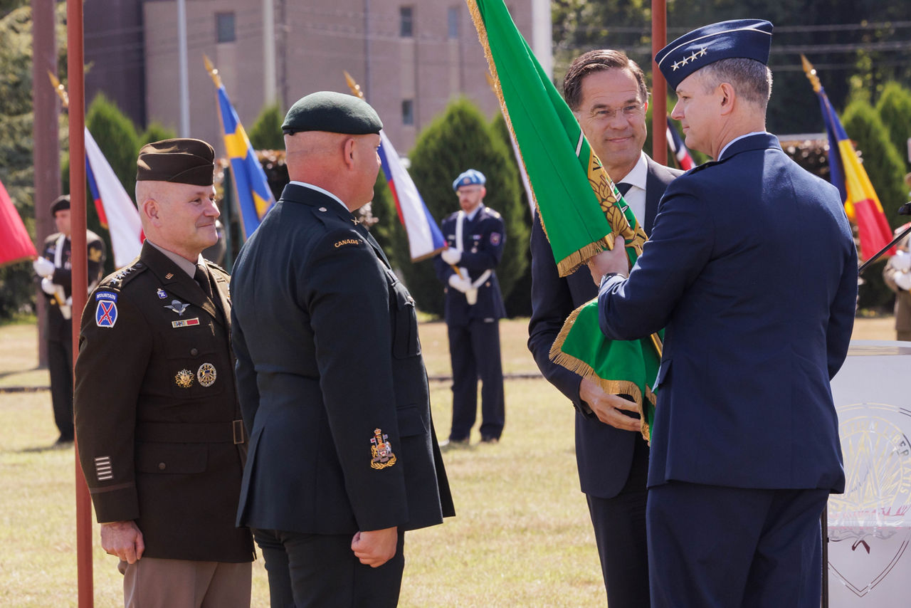 NATO Secretary General attends SACEUR Change of Command ceremony at SHAPE Headquarters