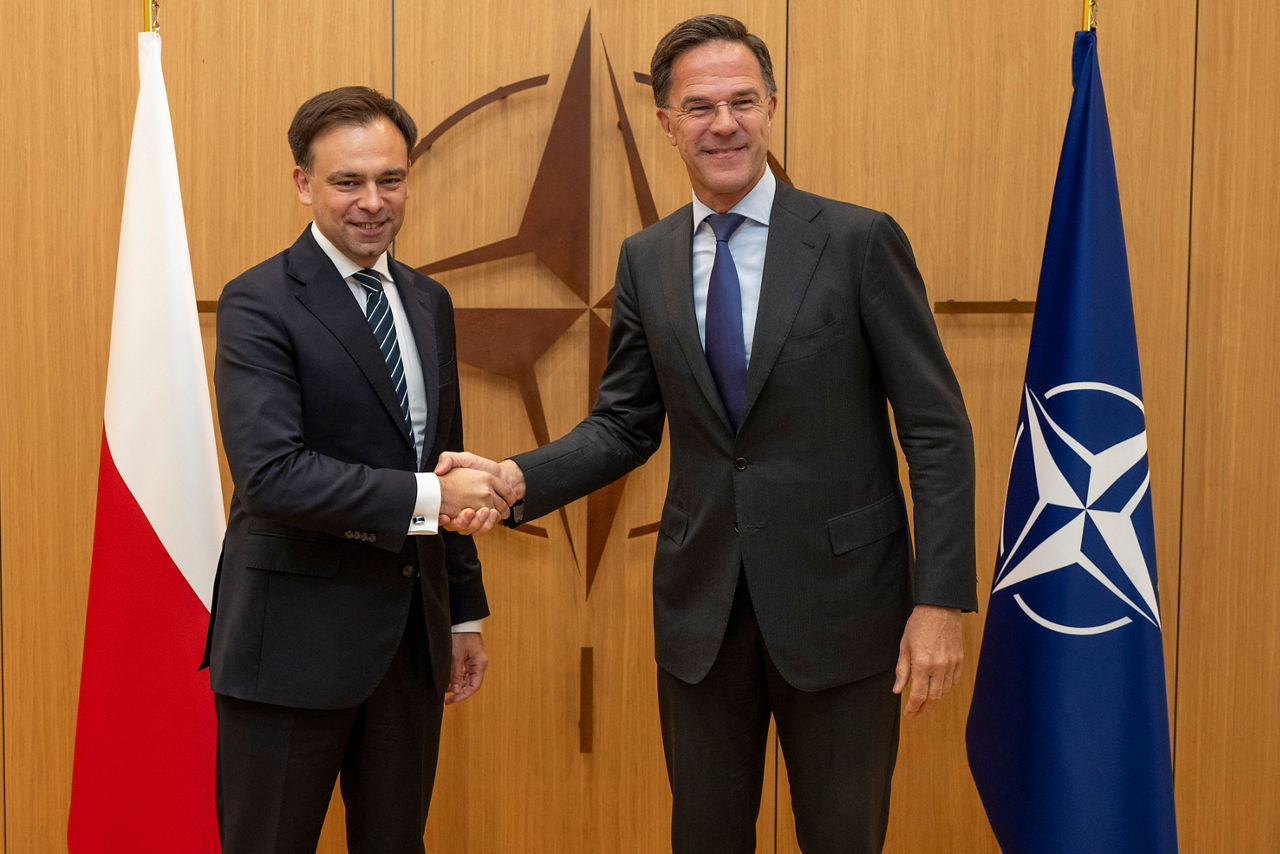 NATO Secretary General Mark Rutte meets with Andrzej Domański, Minister of Finance of Poland