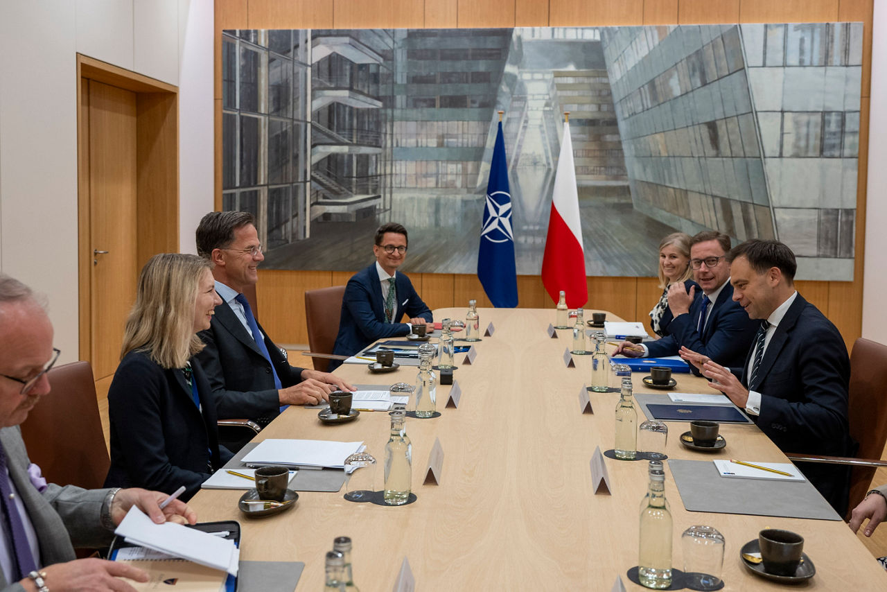 NATO Secretary General Mark Rutte meets with Andrzej Domański, Minister of Finance of Poland