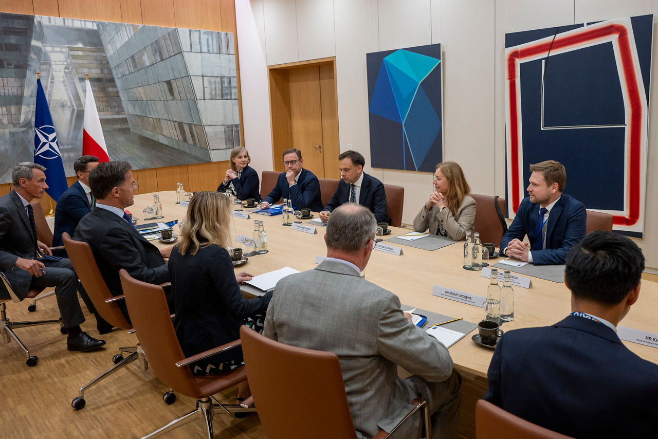NATO Secretary General Mark Rutte meets with Andrzej Domański, Minister of Finance of Poland