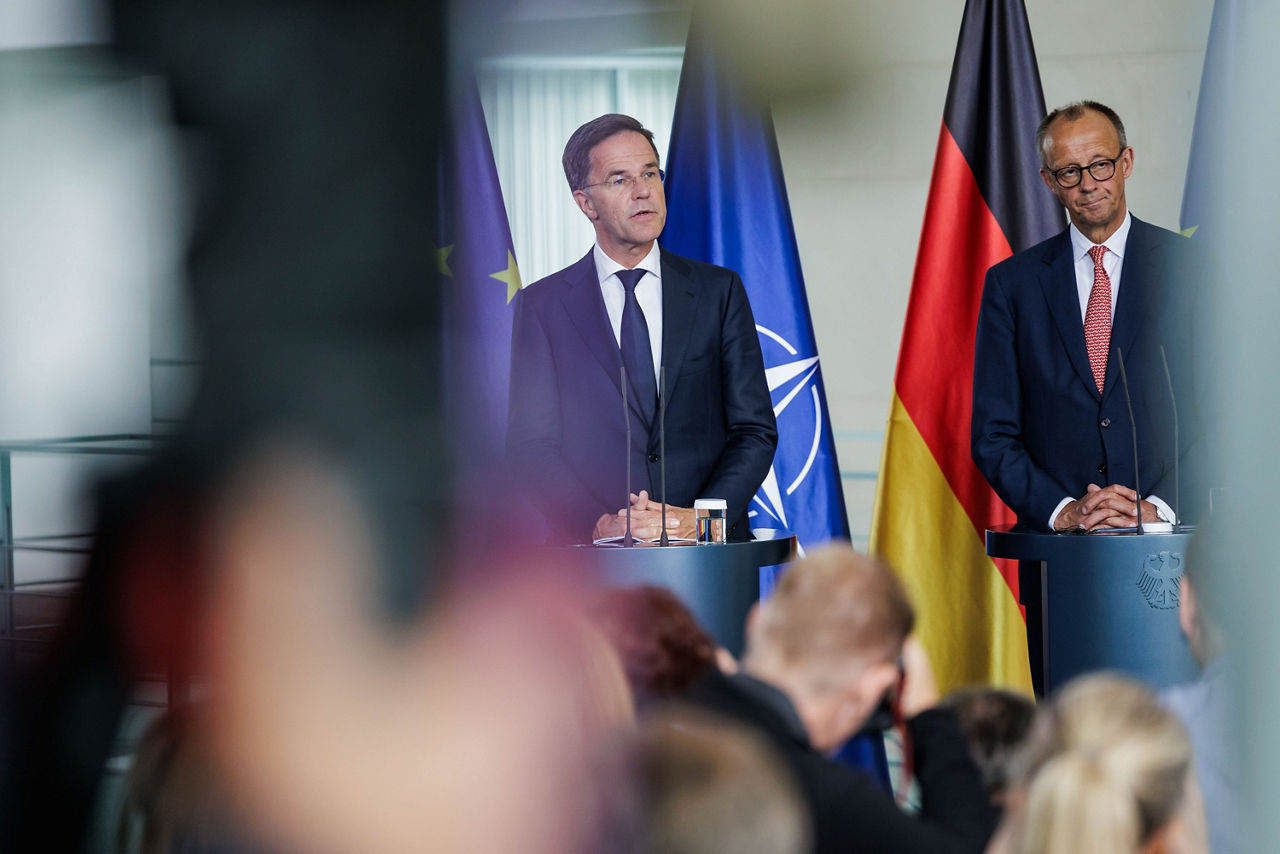 Joint press conference by NATO Secretary General Mark Rutte and Friedrich Merz, Chancellor of Germany