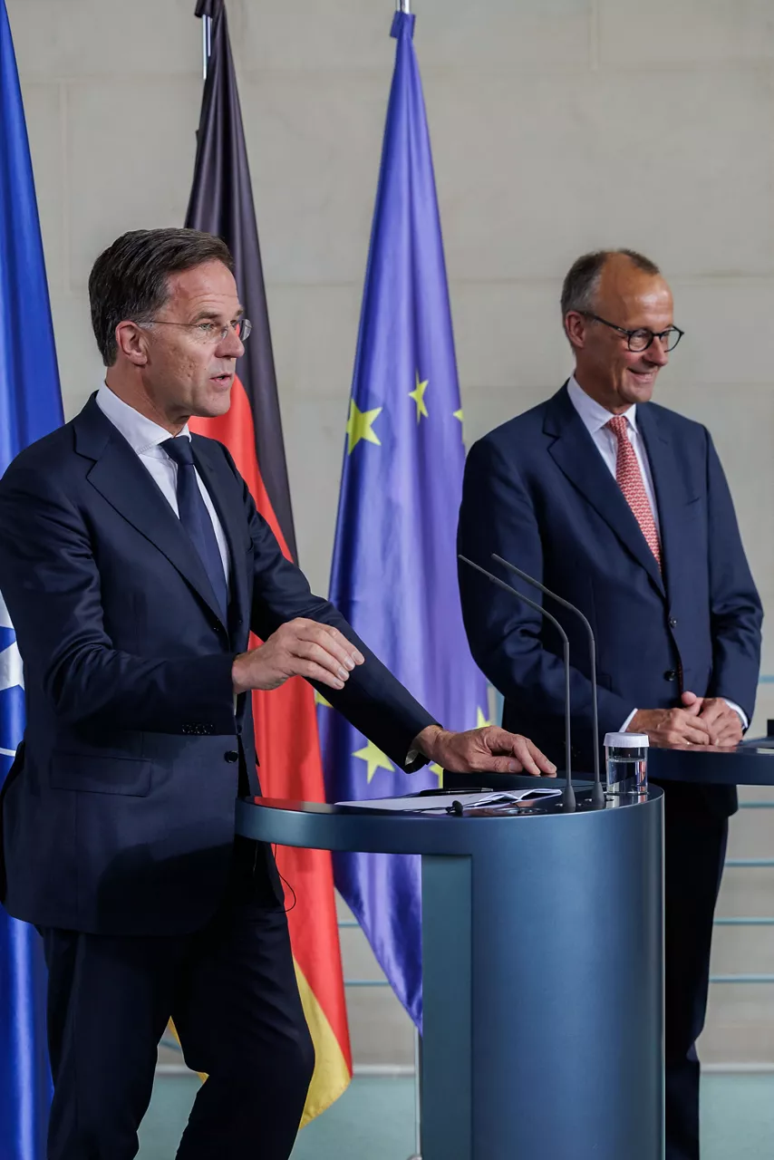 Joint press conference by NATO Secretary General Mark Rutte and Friedrich Merz, Chancellor of Germany