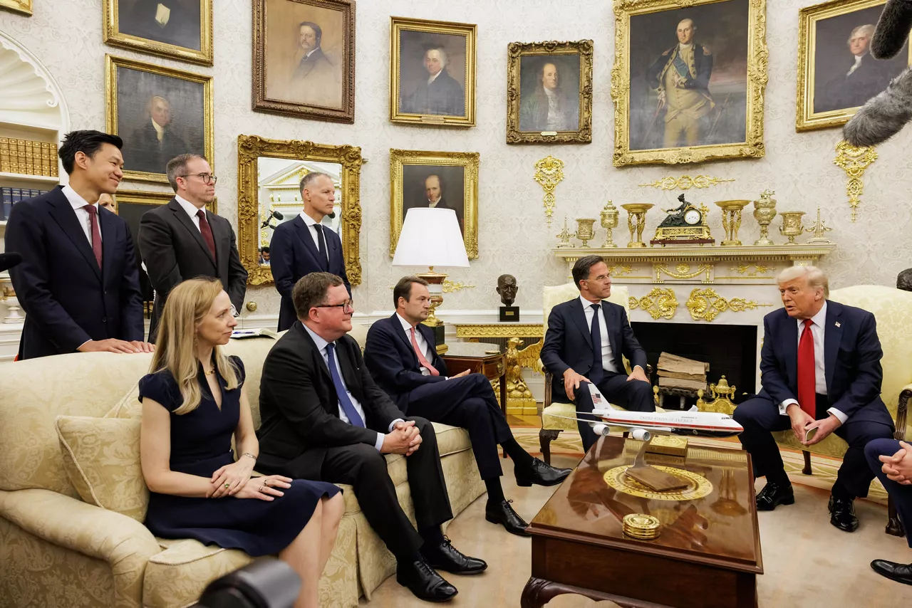 NATO Secretary General Mark Rutte meets with the President of the United States, Mr. Donald J. Trump